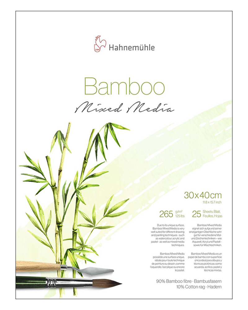 10 628 541 Bamboo Mixed Media 30x40 D foto di Blocco Bamboo "Mixed Media" 265 g/m²- HAHNEMÜHLE