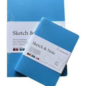 foto di Quaderno per schizzi e appunti 125 g/m² Blu/Verde - HAHNEMÜHLE