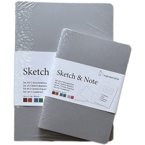 foto di Quaderno per schizzi e appunti 125 g/m² Grigio/Rosa - HAHNEMÜHLE