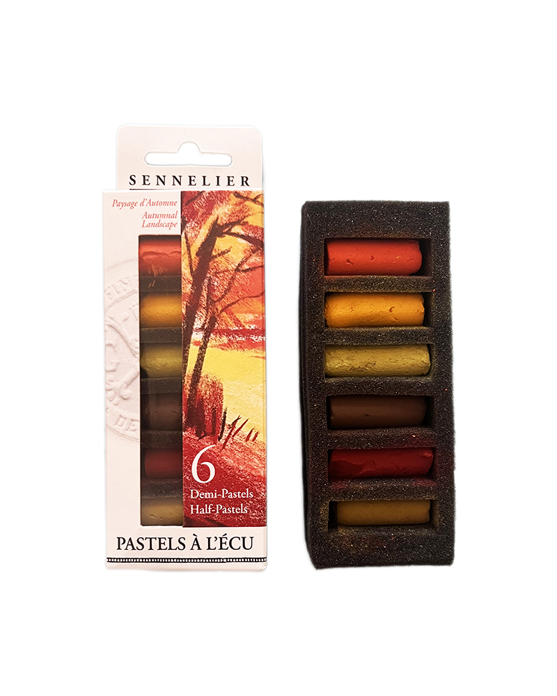 01PS foto di Set da 6 mezzi Pastelli morbidi “à l'écu” - colori Autunno - SENNELIER