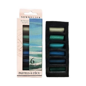 foto di Set da 6 mezzi Pastelli morbidi “à l'écu” - Mare Smeraldo - SENNELIER