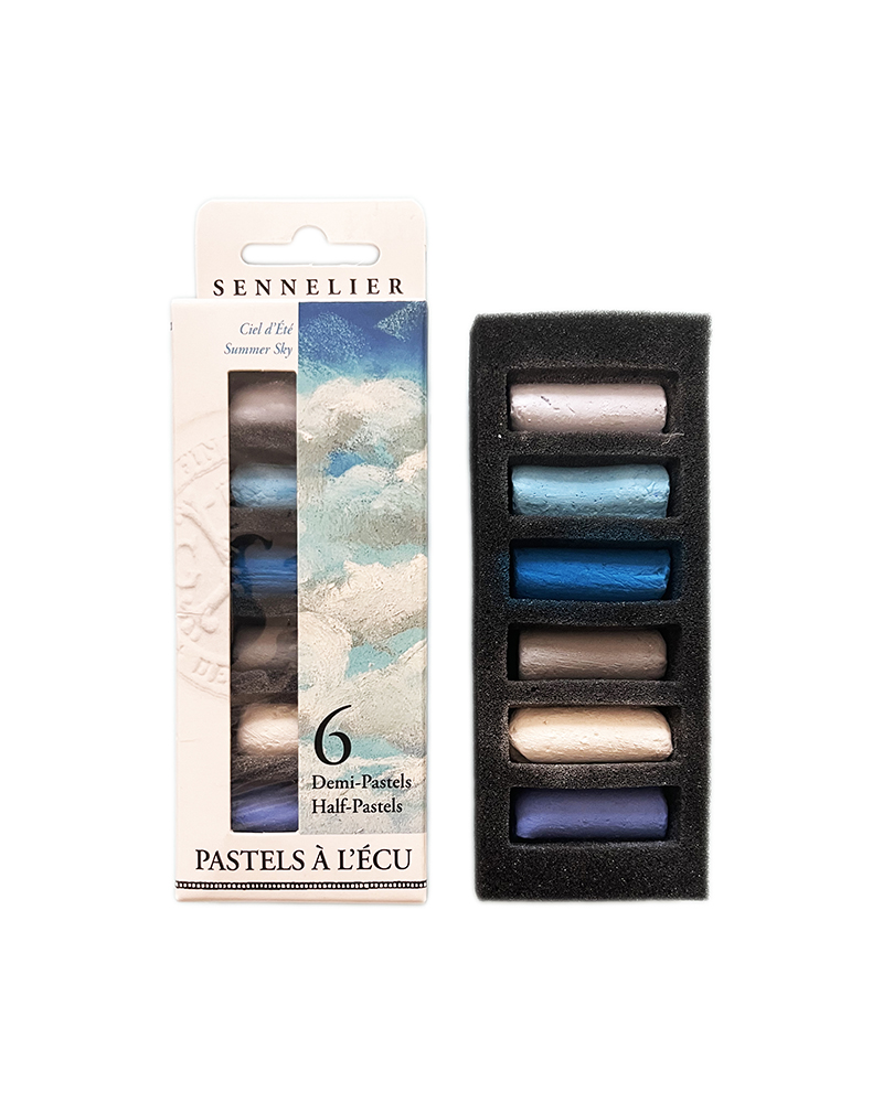 04PS foto di Set da 6 mezzi Pastelli morbidi “à l'écu” - Cielo Estivo - SENNELIER