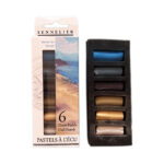 Set da 6 mezzi Pastelli morbidi “à l'écu” - Colori del Mare - SENNELIER