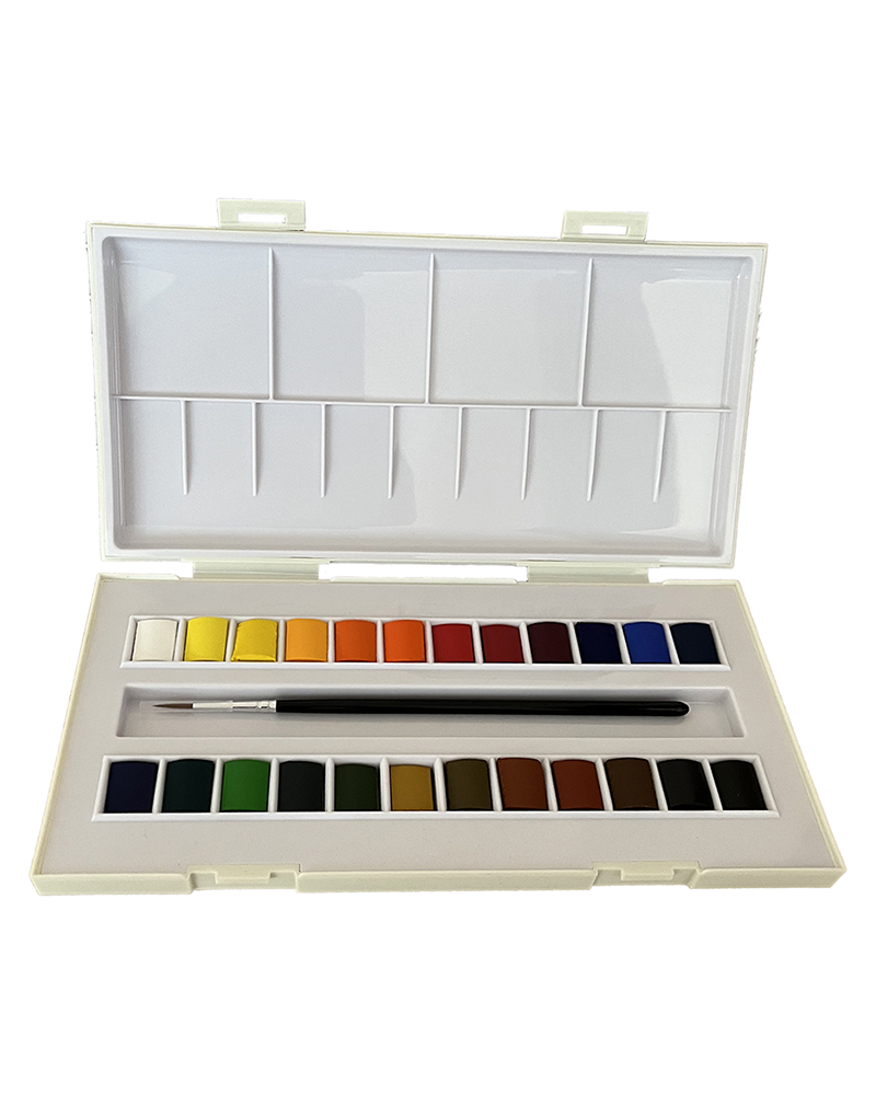 N131681-00PS foto di La petite Aquarelle set da viaggio 24 mezzi godet - SENNELIER -