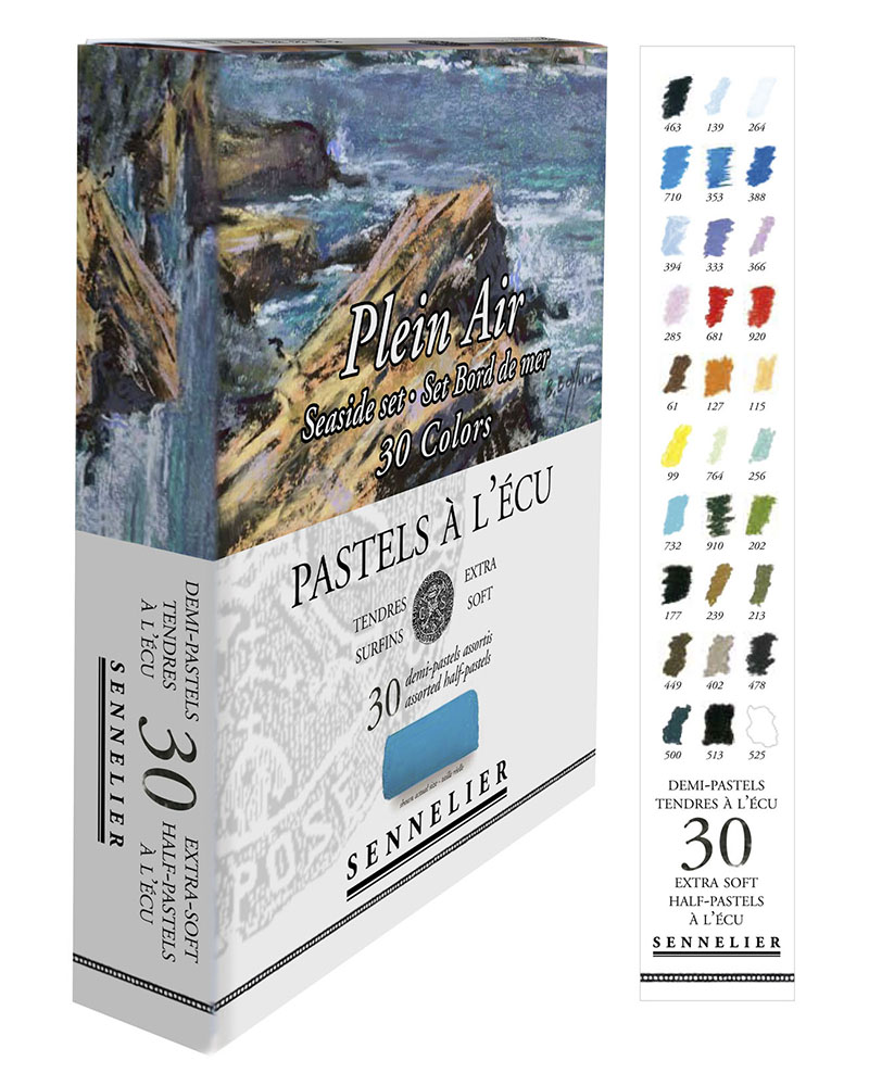 N132283-PS1 foto di Set da 30 mezzi Pastelli morbidi “à l'écu” - Paesaggi di Mare - SENNELIER