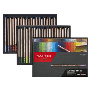 foto di Matite Colorate Pastel Pencil - set da 40 - CARAN D'ACHE