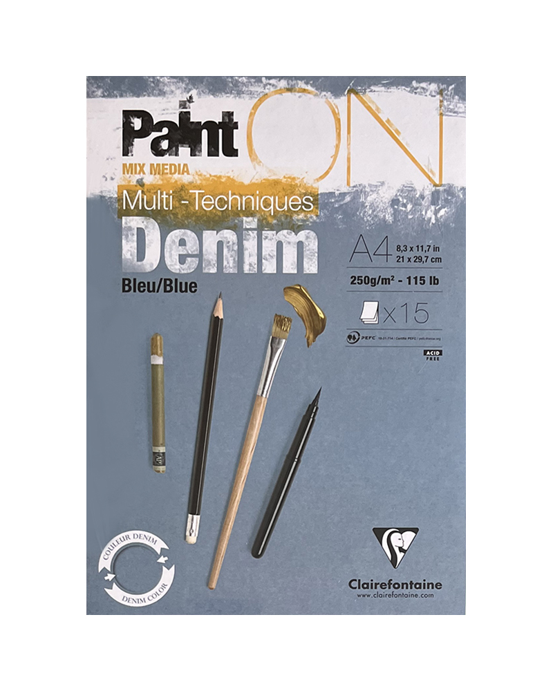 Denim A4PS foto di Blocco Paint ON blu denim 5PS