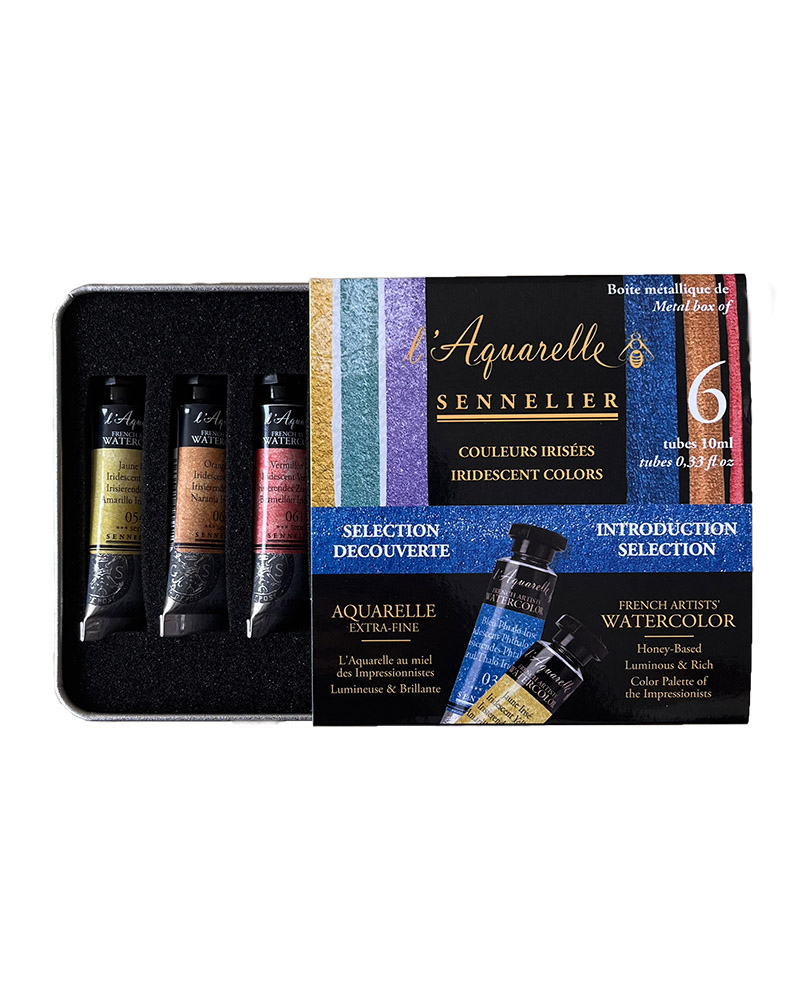 N131625 01 INT 2 PS foto di Set Acquerelli Extra fini 6 tubi - Iridescente Basic - SENNELIER