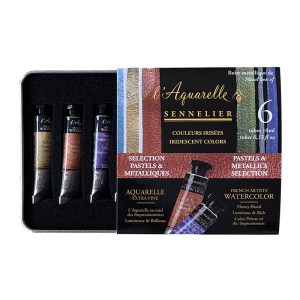 FOTO DI Set Acquerelli Extra fini 6 tubi - Iridescente Pastels & Metallics - SENNELIER