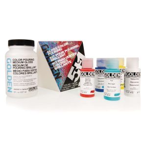 foto di Fluid Art Set Brillante - Color Pouring Medium Gloss - GOLDEN -