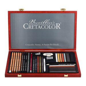 foto di Set completo per artisti ULTIMO - Scatola in Legno - CRETACOLOR 400 67