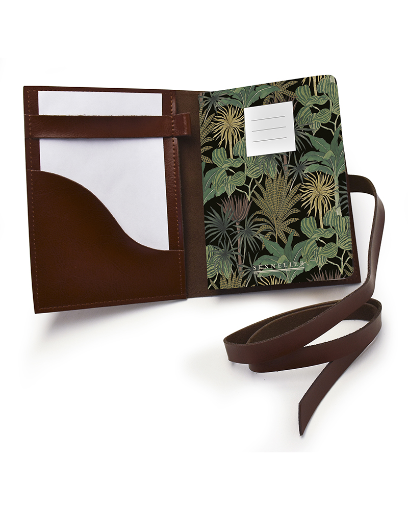 N138123-01-ouvert-Pochette 2 foto di Taccuino in pelle con 2 quaderni A6 - SENNELIER