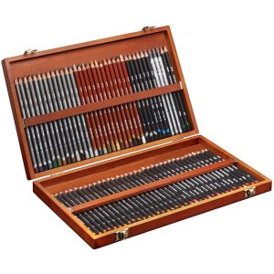 foto di Cassetta in Legno 72 matite schizzo - DERWENT