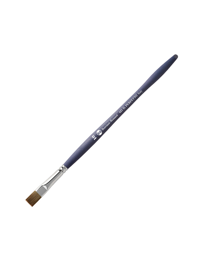 serie-621-perfetto-pennello-piatto foto di Pennello Piatto in Martora Kolinshy Sintetica - Serie 621 IL PERFETTO - BORCIANI e BONAZZI