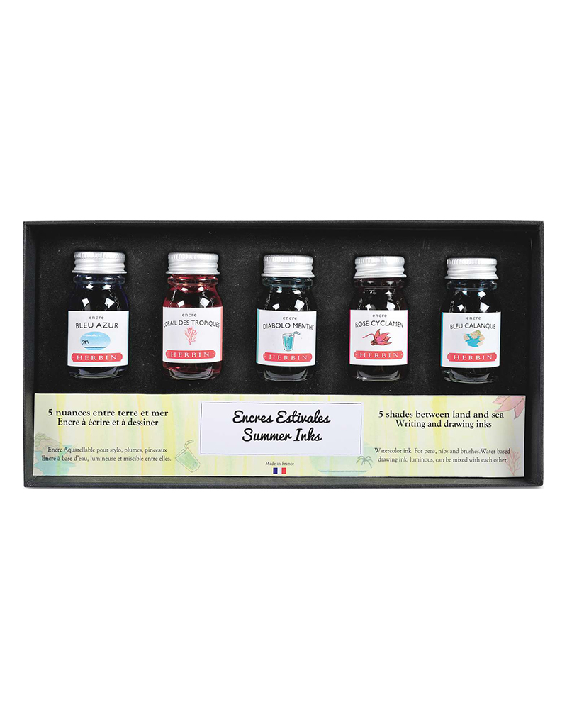 18502T D foto di Confezione Inchiostri per stilografiche - 5 x 10 ml - "Set Estate" HERBIN