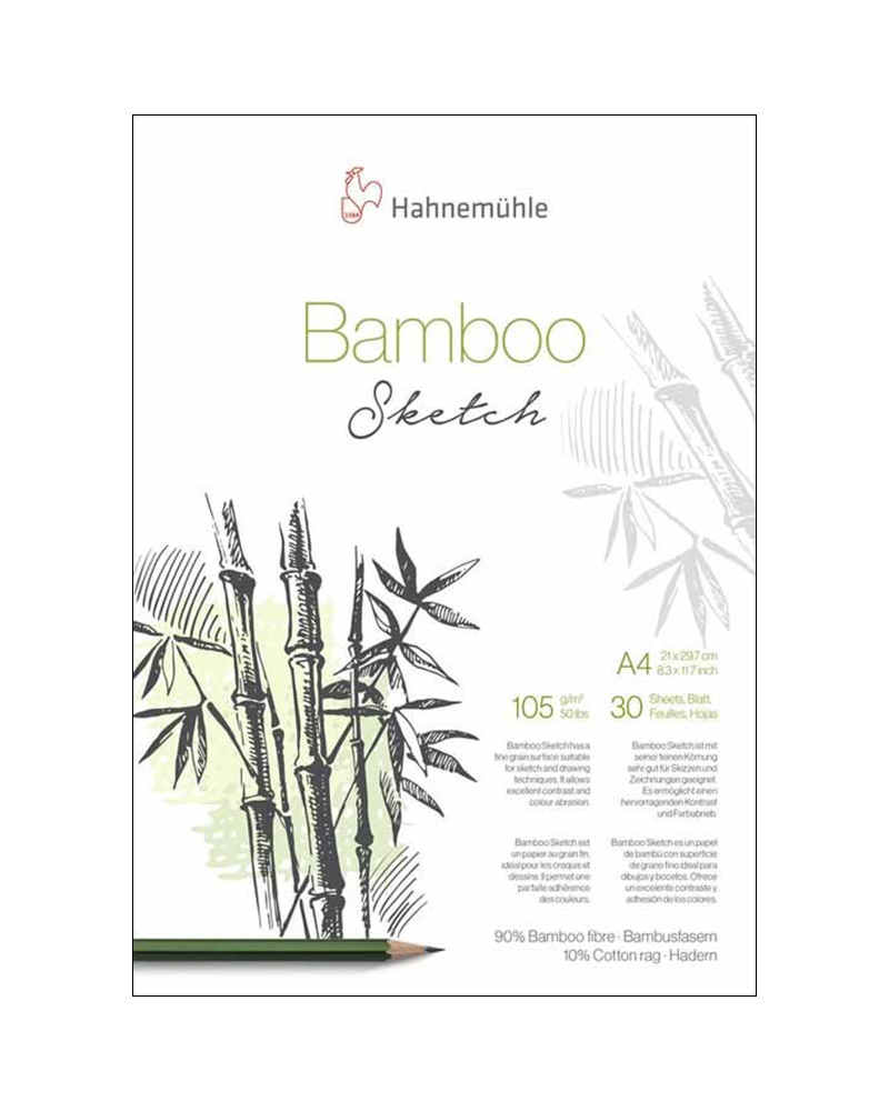 10 628 561 A4 D foto di Blocco schizzi "Bamboo Sketch" 105 g/m²- HAHNEMÜHLE