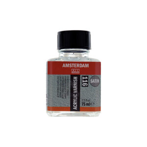 foto di VERNICE FINALE SATINATA 116  - PER COLORI ACRILICI 75 ml - AMSTERDAM