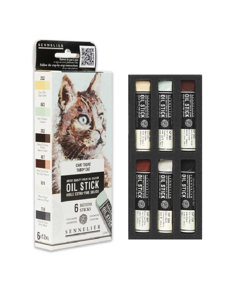 Gatto soriano D1 foto di Set Gatto Soriano - mini Oil Stick da 12 ml - SENNELIER