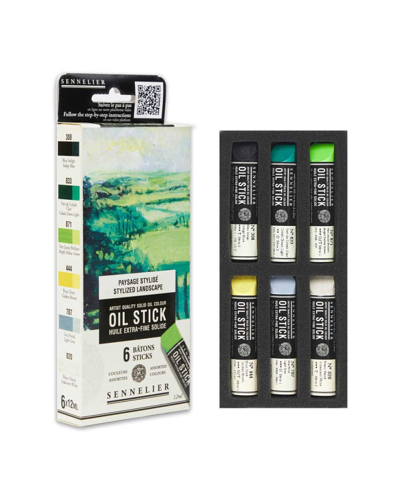 Paesaggio stilizzato D1 foto di Set Paesaggio stilizzato - mini Oil Stick da 12 ml - SENNELIER