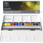 Set Acquerelli Winsor & Newton Professional Watercolor 12 mezzi godet Black Box